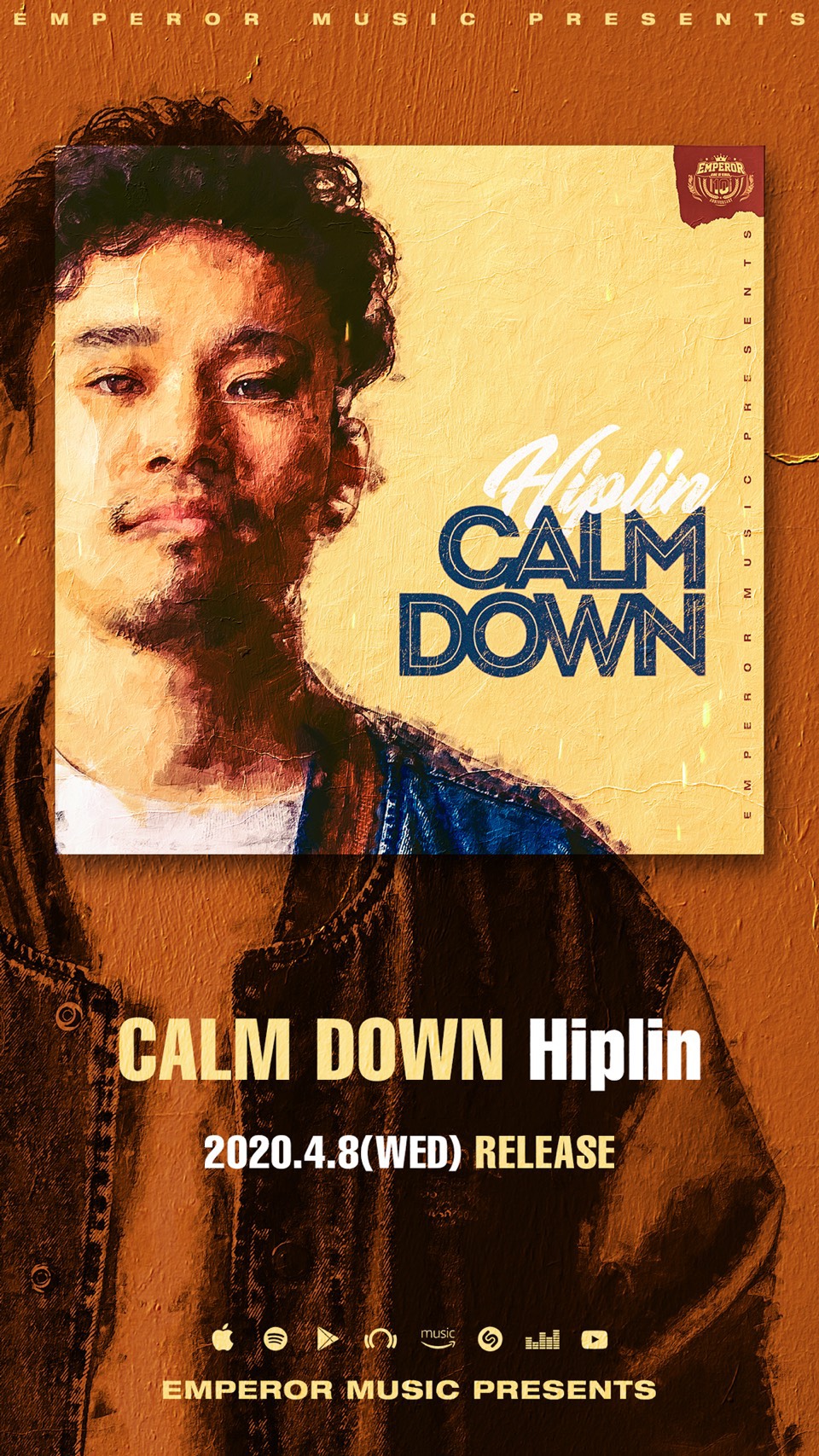 デジタルシングル『CALM DOWN / EMPEROR & Hiplin』のアートワーク
